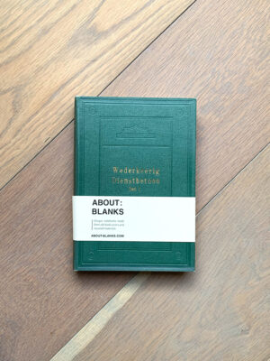 About Blanks │ Notitie- & Schetsboek van Vintage Boekkaft - Dienstbetoon
