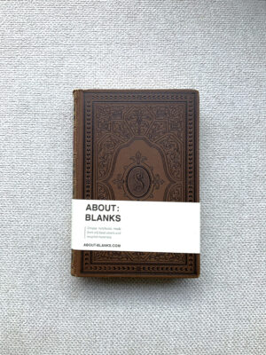 About Blanks │ Notitie- & Schetsboek van Vintage Boekkaft - Koffieboon bruin