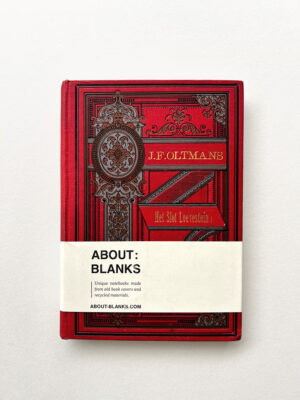 About Blanks │ Notitie- & Schetsboek van Vintage Boekkaft - Mars rood