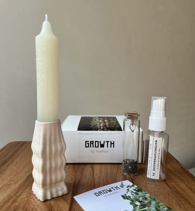 Growth bio kandelaar laat chipzaad groeien 3d keramiek "Dutch sample room"