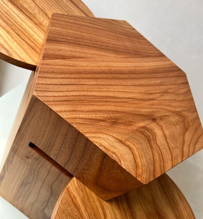 bijzettafel Veder design duurzaam hout uit hout atelier "Dutch sample room"